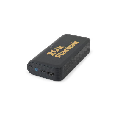 BECKER 20. 20.000 mAh power bank in recycled ABS (100 rABS) with 15W superfast wireless charger
